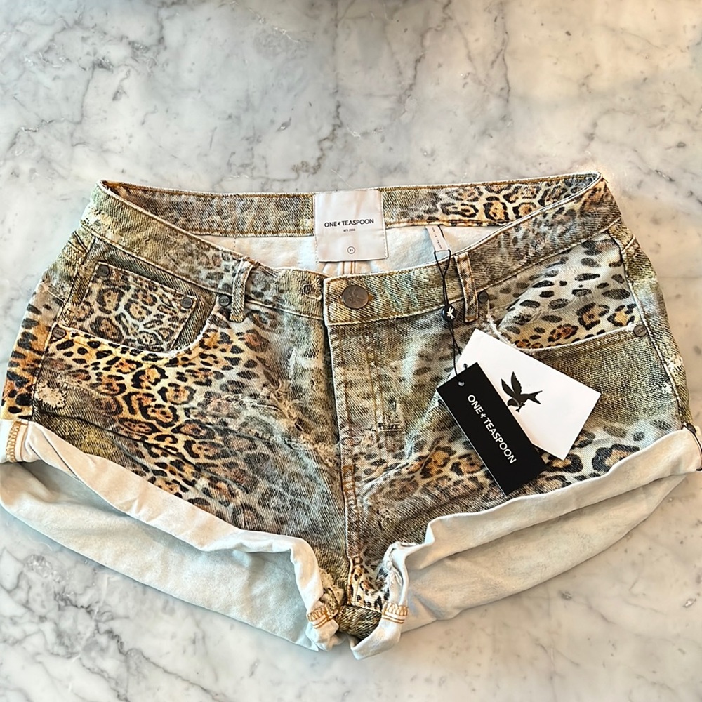 ONE TEASPOON Bandit Low Waist Denim Shorts